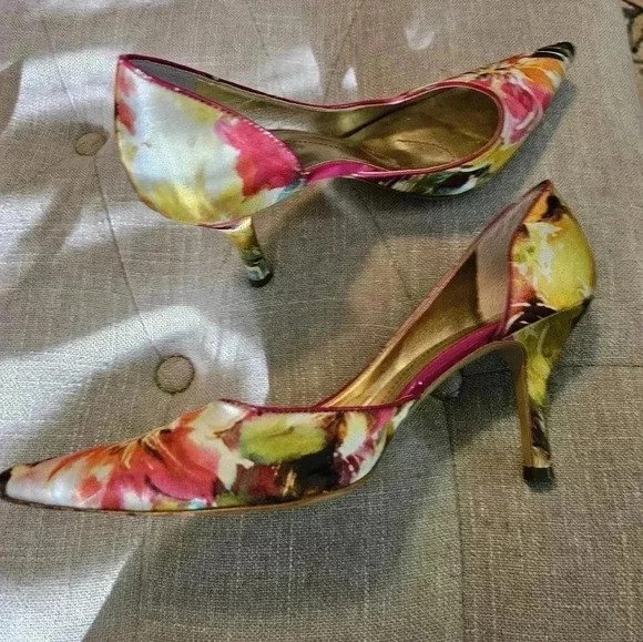 Anne Klein Catherine Floral Coquette Girl Cottagecore Feminine Spring Party 7.5 - Picture 2 of 6